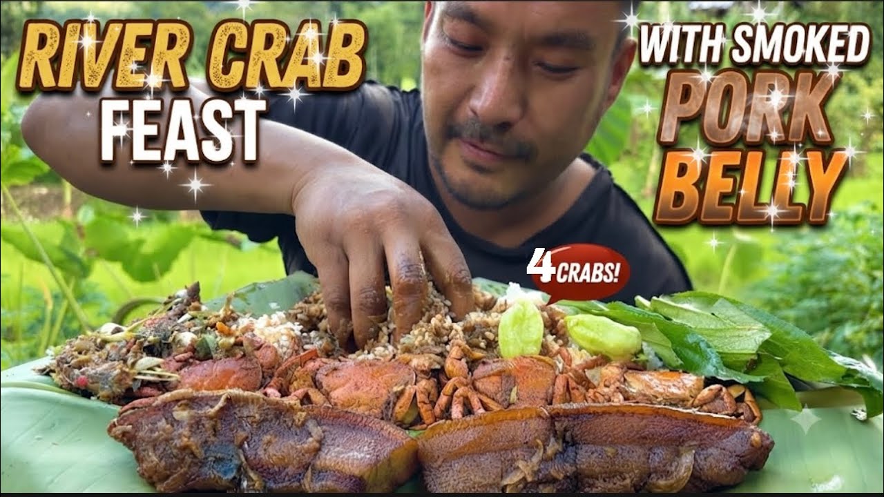 Local crab and smoked pork with snake head fish chutney // authentic Naga dish.