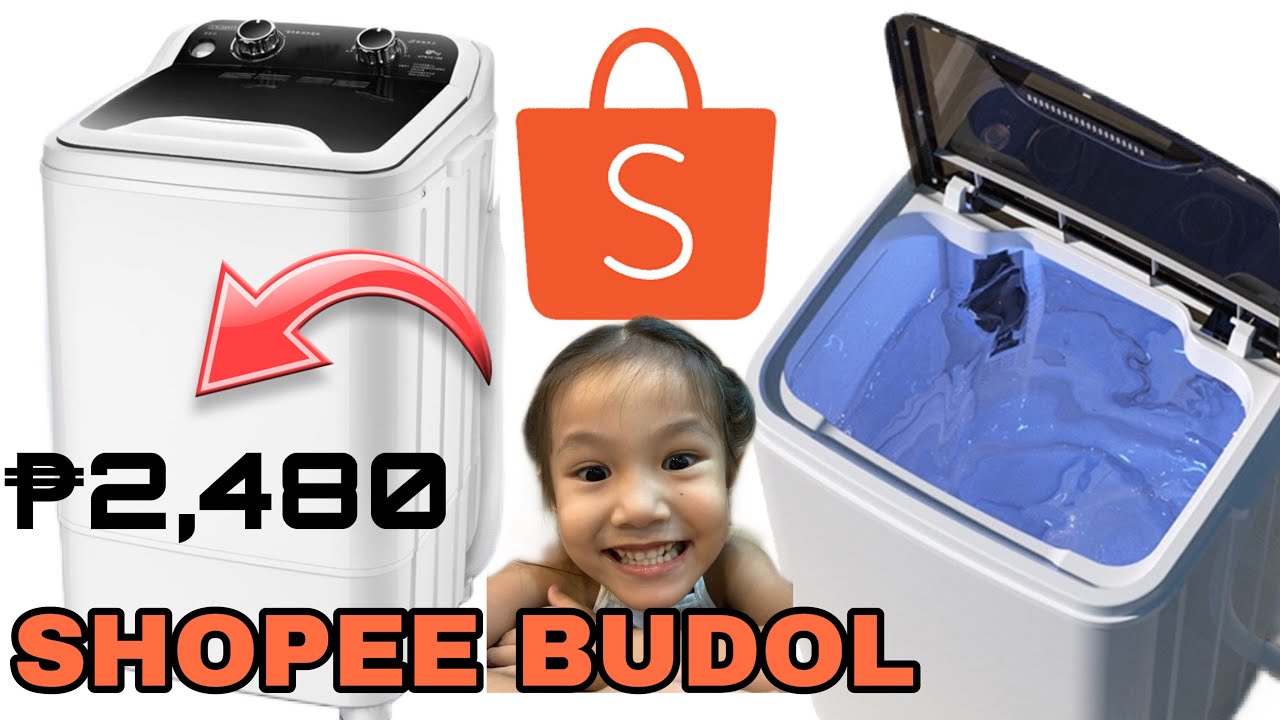 MINI WASHING MACHINE WITH DRYER😍 BUDOL FROM SHOPEE—