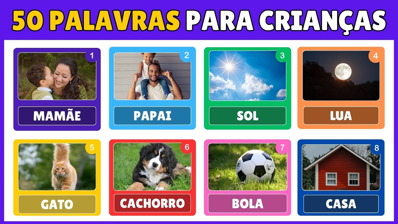 Palavras para criança ler | Palavras para soletrar | Palavras para criança aprender a falar | Sílaba
