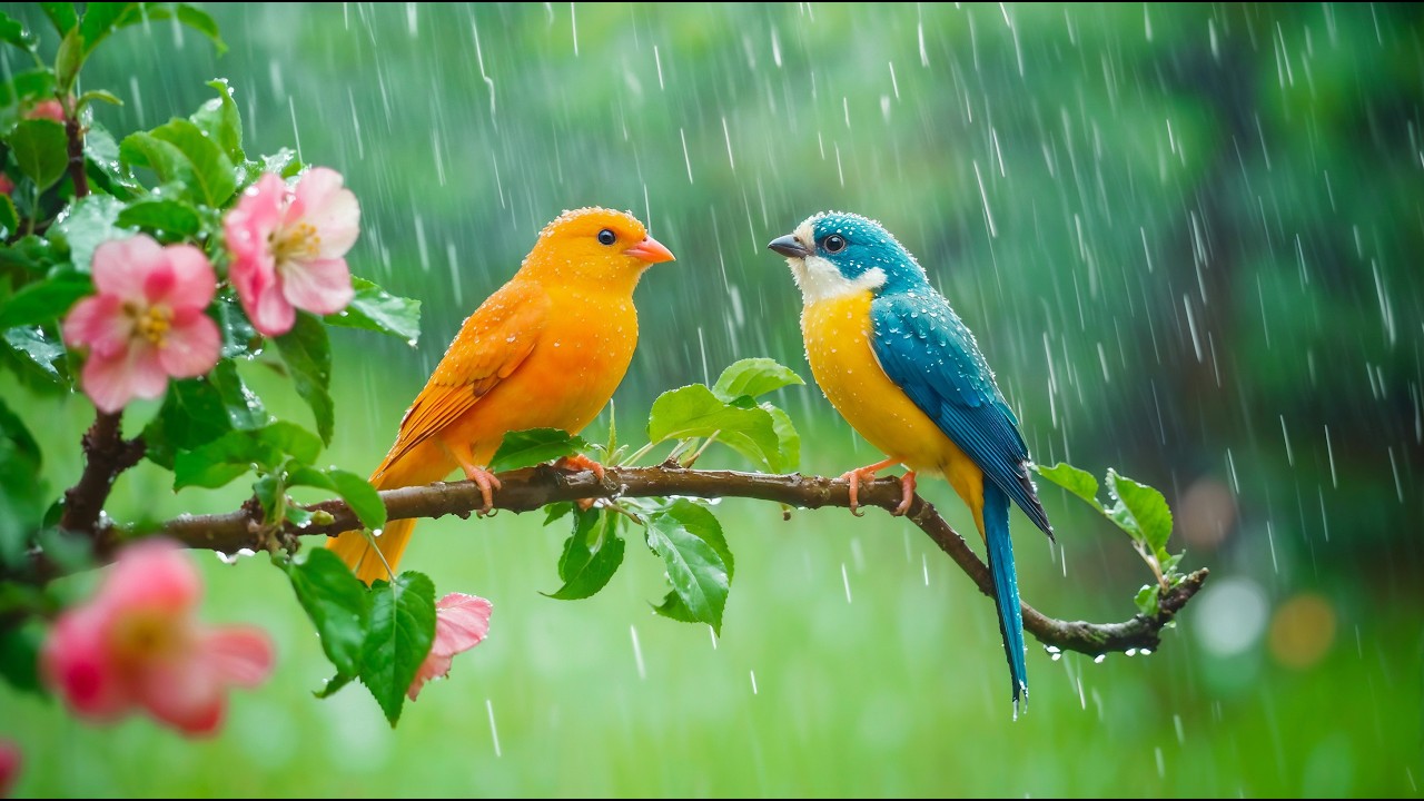 Birds Chirping with Peaceful Relaxing Music 16K ~ 99% Healing, Stop Overthinking, Remove Negativity🐦