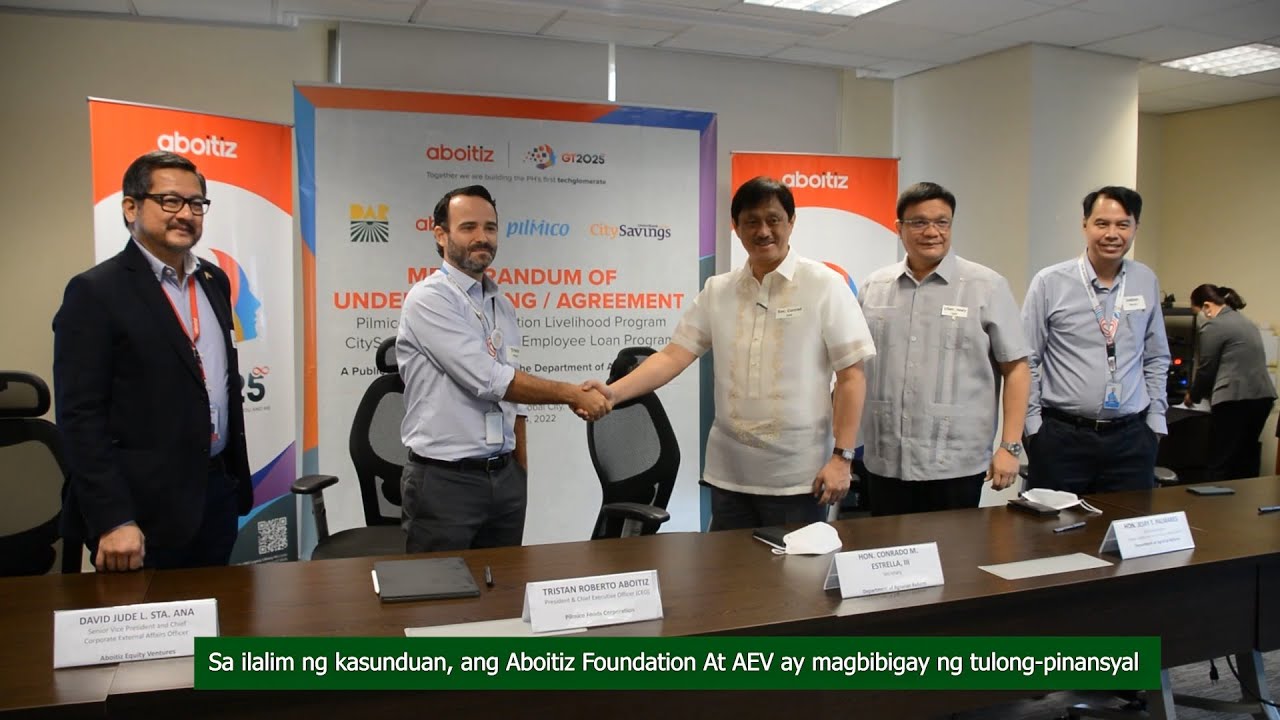 DAR Chief and Aboitiz renew ties to provide livelihood assistance to farmers&rsquo; organizations