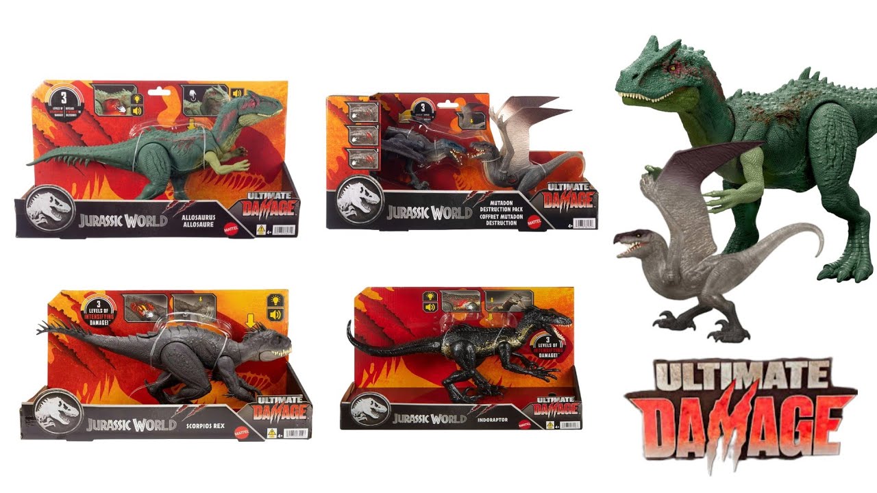 All Mattel Jurassic World Ultimate Damage Figures!!