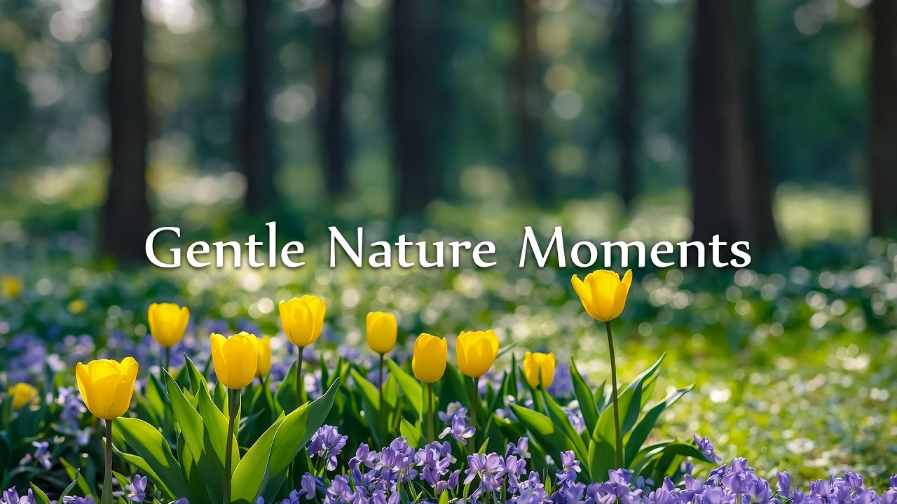 Spring Forest Tulips 🌼 Relaxing Piano Music for Focus, Study & Peaceful Nature Moments