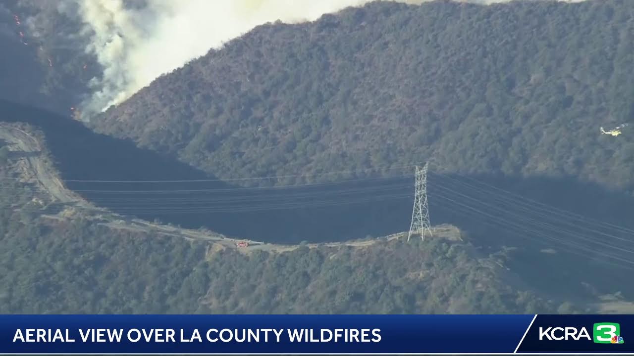 LIVE | Here's an aerial view of the Palisades Fires near Brentwood