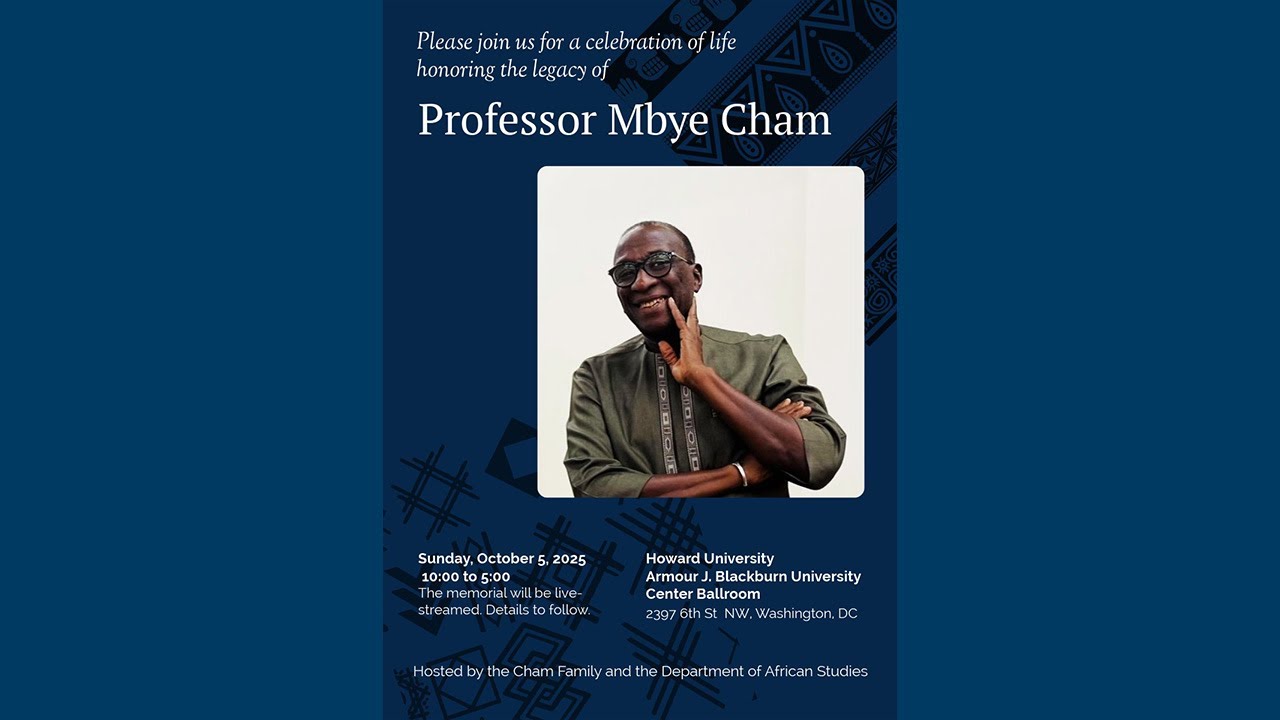 Memorial for Professor Mbye Cham