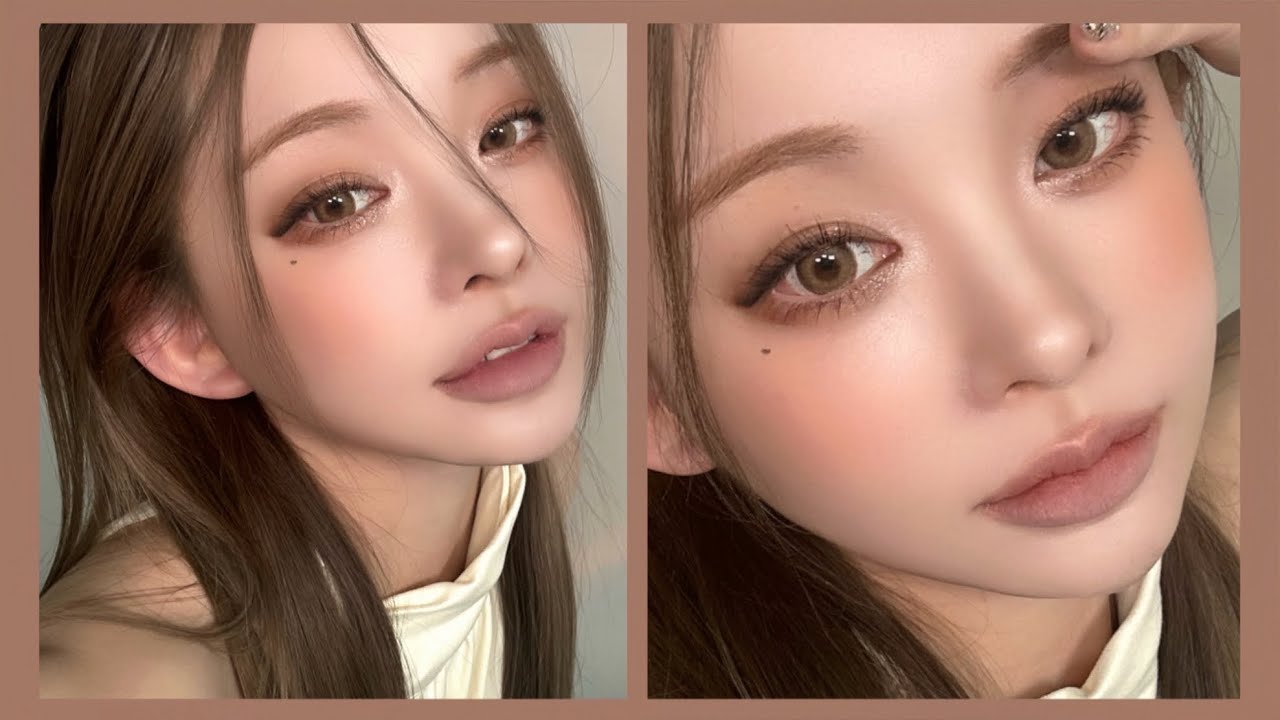모카무스 메이크업 나도 해봤어🤎 mocha mousse make up🤎