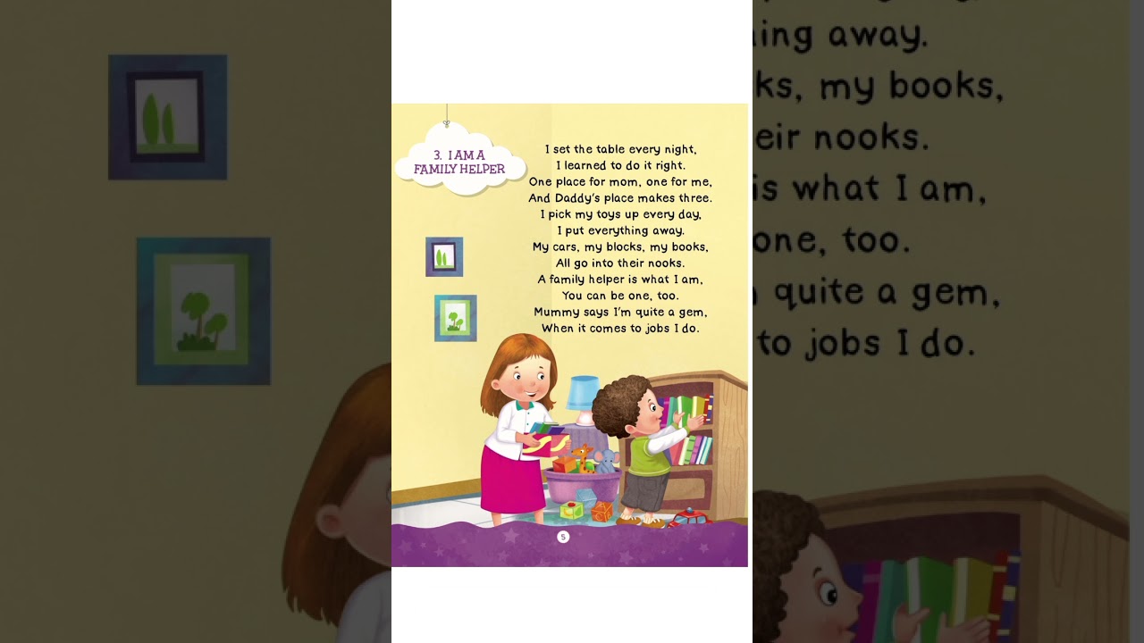 I Am A Family Helper Rhymes | #shorts #viral #youtubeshorts #trendingshorts #nurseryrhymes #viral