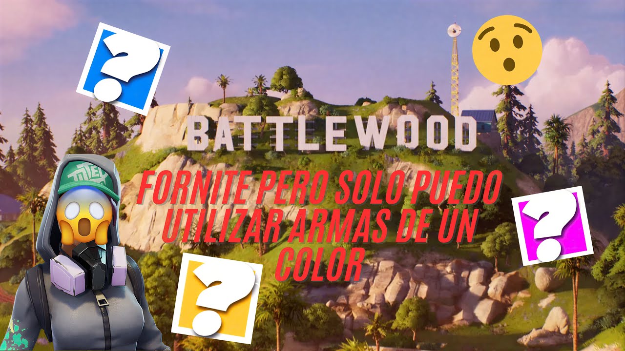FORTNITE pero solo ARMAS de un COLOR