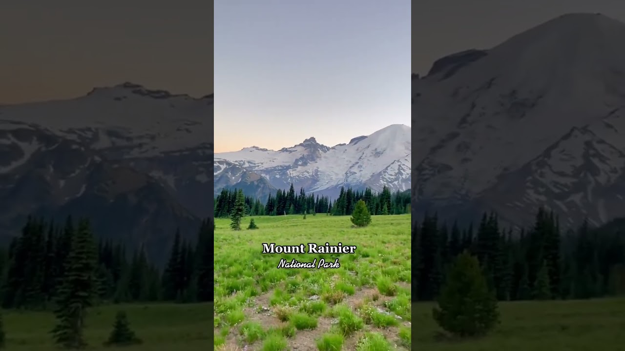 Sunset in Mt Rainier Nat Park 🔥 