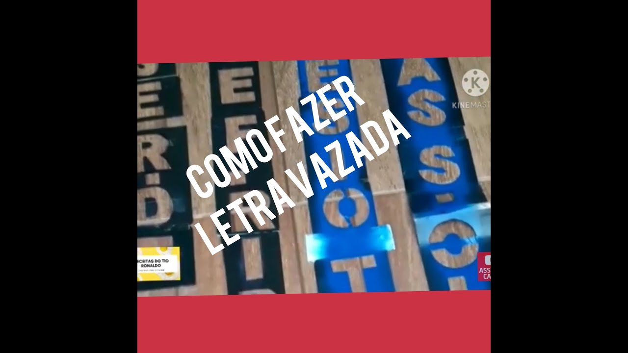 COMO FAZER LETRA VAZADA PARA IDENTIFICAÇÃO. #letravazada