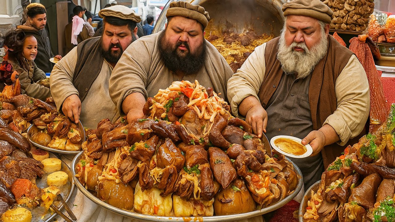 Most Cheap Street food in Afghanistan | Kabuli pulao | Roasted chicken | Biryani | Punjabi Curry