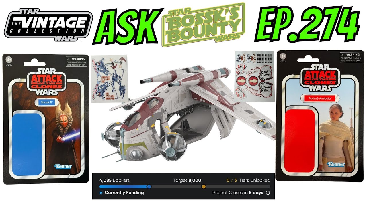 Hasbro Pipeline Vintage Collection ShaakTi & Padme for 2026! New Decals Added to HasLab Gunship!
