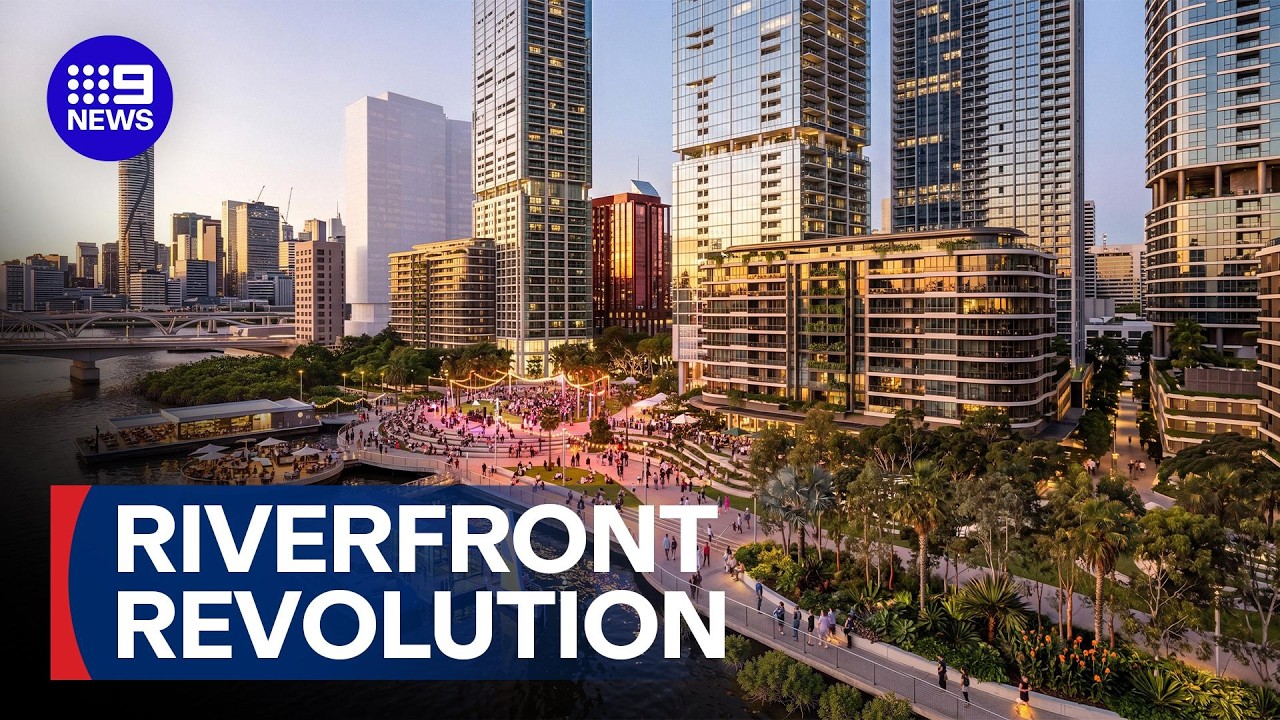 New Brisbane riverfront precinct to rival South Bank and Howard Smith Wharves | 9 News Australia