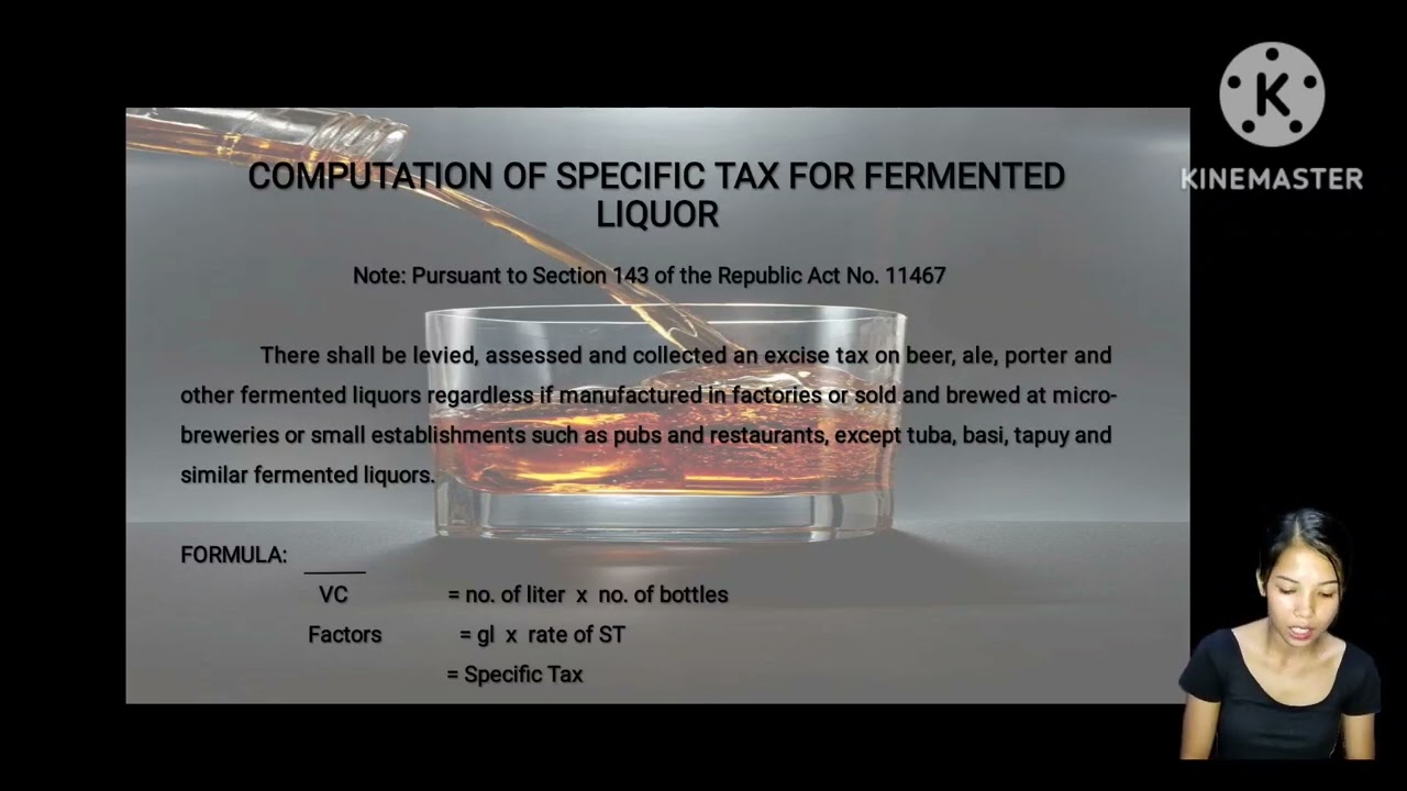 Computation of Specific Tax of  Wines and Fermented Liquor