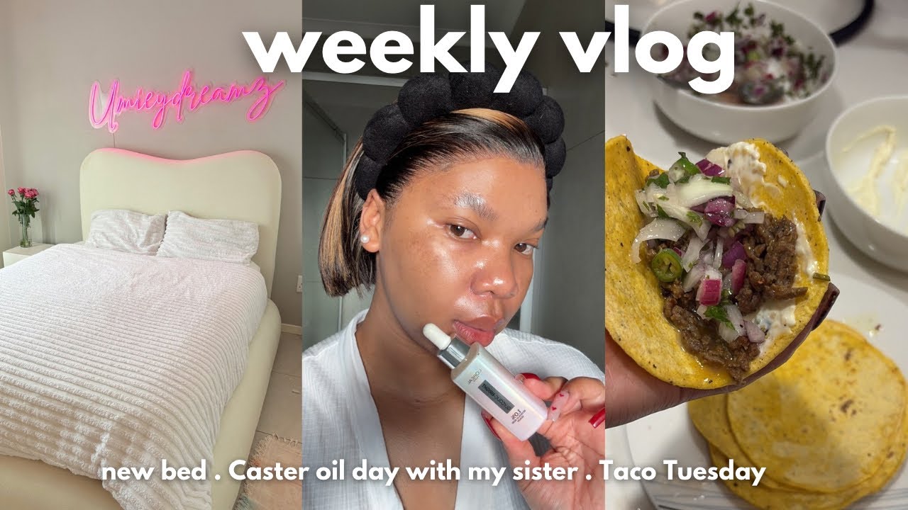 Weekly Vlog✨ | new bed, caster oil day , taco Tuesday, cleaning , brai and mogodu Monday