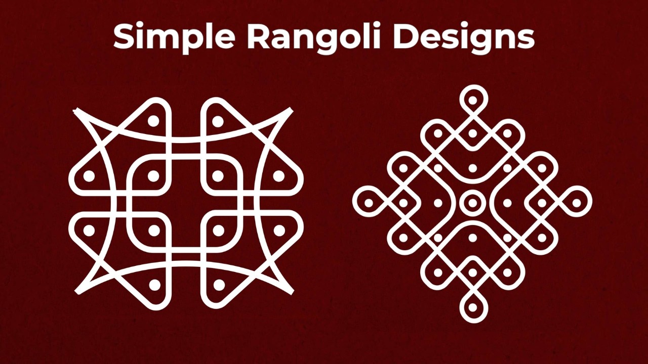 6 Easy Rangoli Designs for Beginners | Daily Rangoli #simplekolam #rangolidesign #ugadirangoli