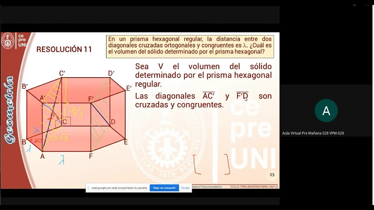 CepreUNI - Geometría 19.2 / RESOLUCIÓN DE EJERCICIOS