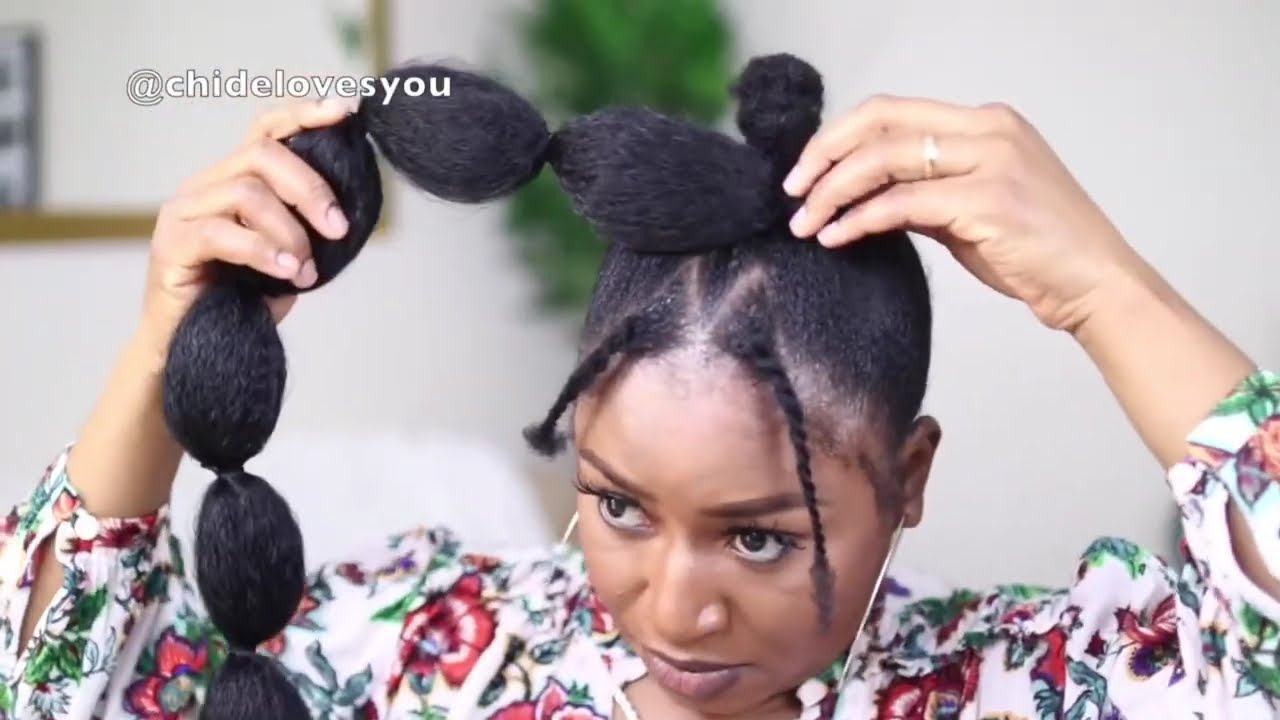 Quick natural hair style DIY