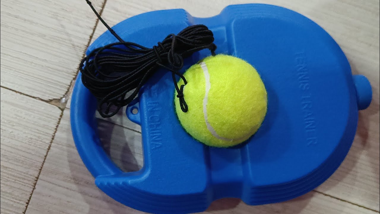 Lozenge Tennis Trainer Rebound Ball, Solo Tennis Training Equipment for Self-Pracitce Tennis Kit
