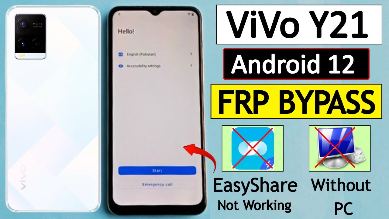 Vivo Y21 (V2111) FRP Bypass Android 12 (EasyShare Not Working) 2026 New Solution - Without PC