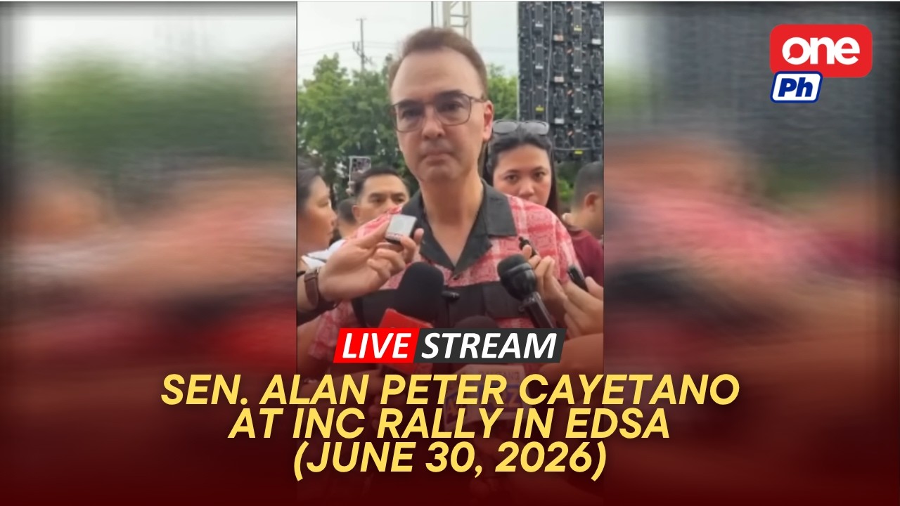 WATCH | Sen. Alan Peter Cayetano speaks at INC-led rally at EDSA (June 30, 2026)