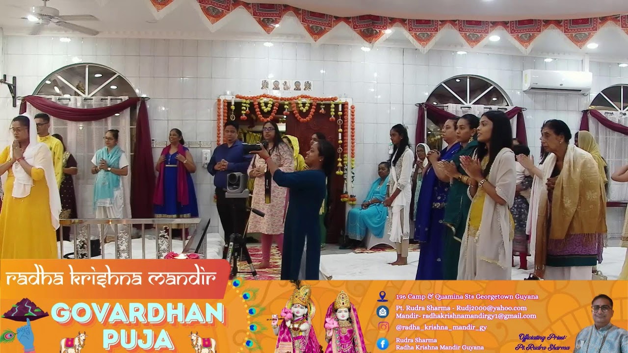 RADHA KRISHNA MANDIR GUYANA, Special Govardhan Puja, October 21st, 2025.
