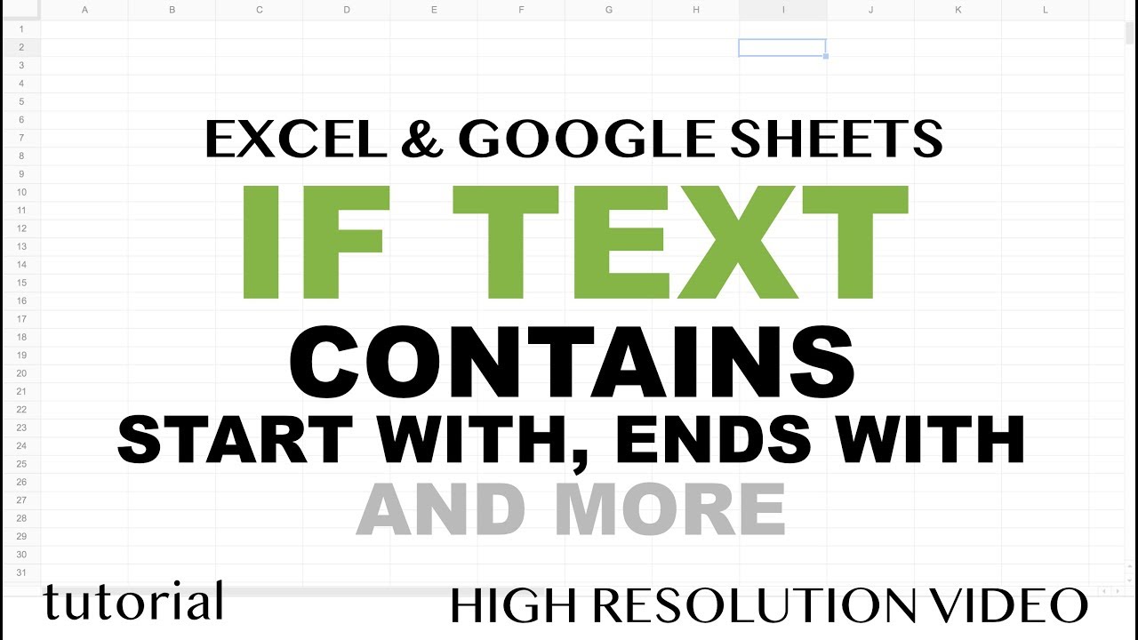 If Text Contains Word - Excel & Google Sheets
