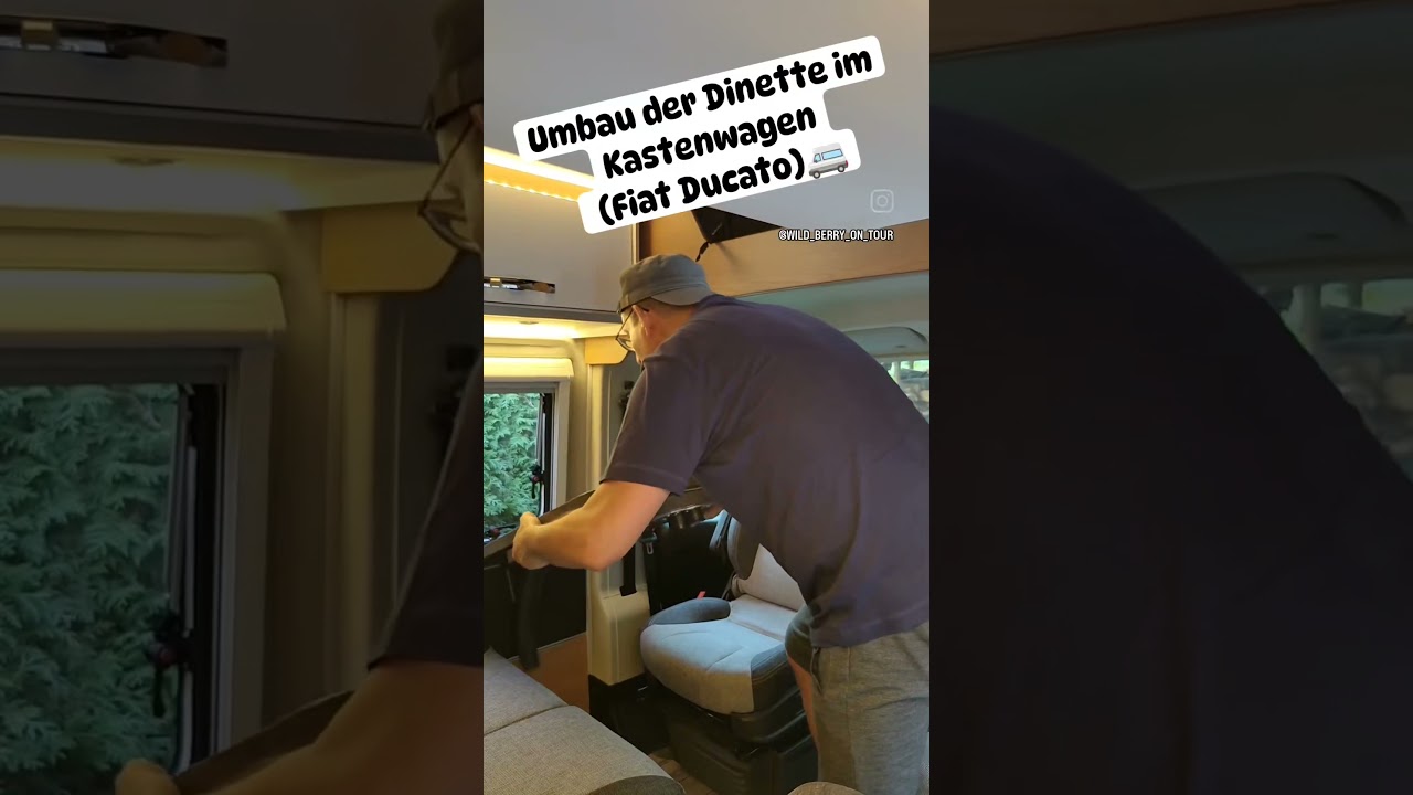 Umbau Dinette im Kastenwagen - So geht's 🚐💡 #camping #vanlife  #campinglife #shorts