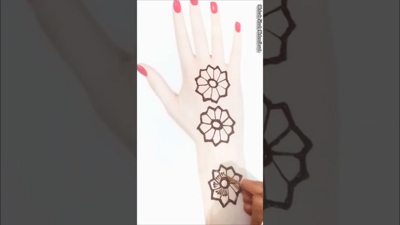 New Easy 500 Number mehndi design trick|Henna design|#easymehndi#simple #500numbermehndidesign