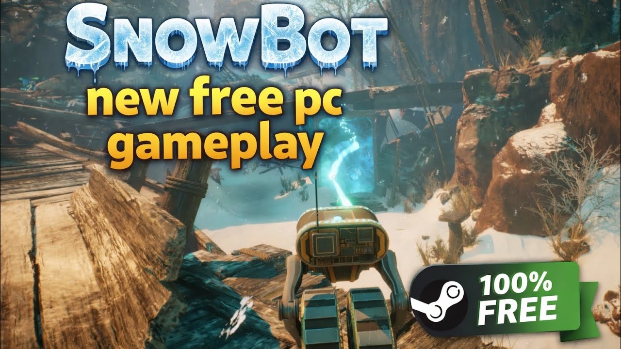 SnowBot PC gameplay | new free pc game on steam 2026