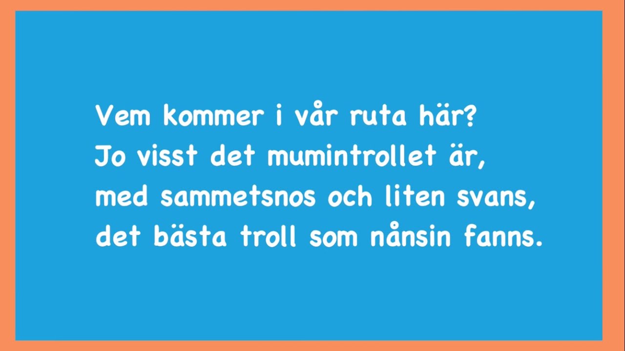I Mumindalen (med text) | Introsång från Mumintrollet
