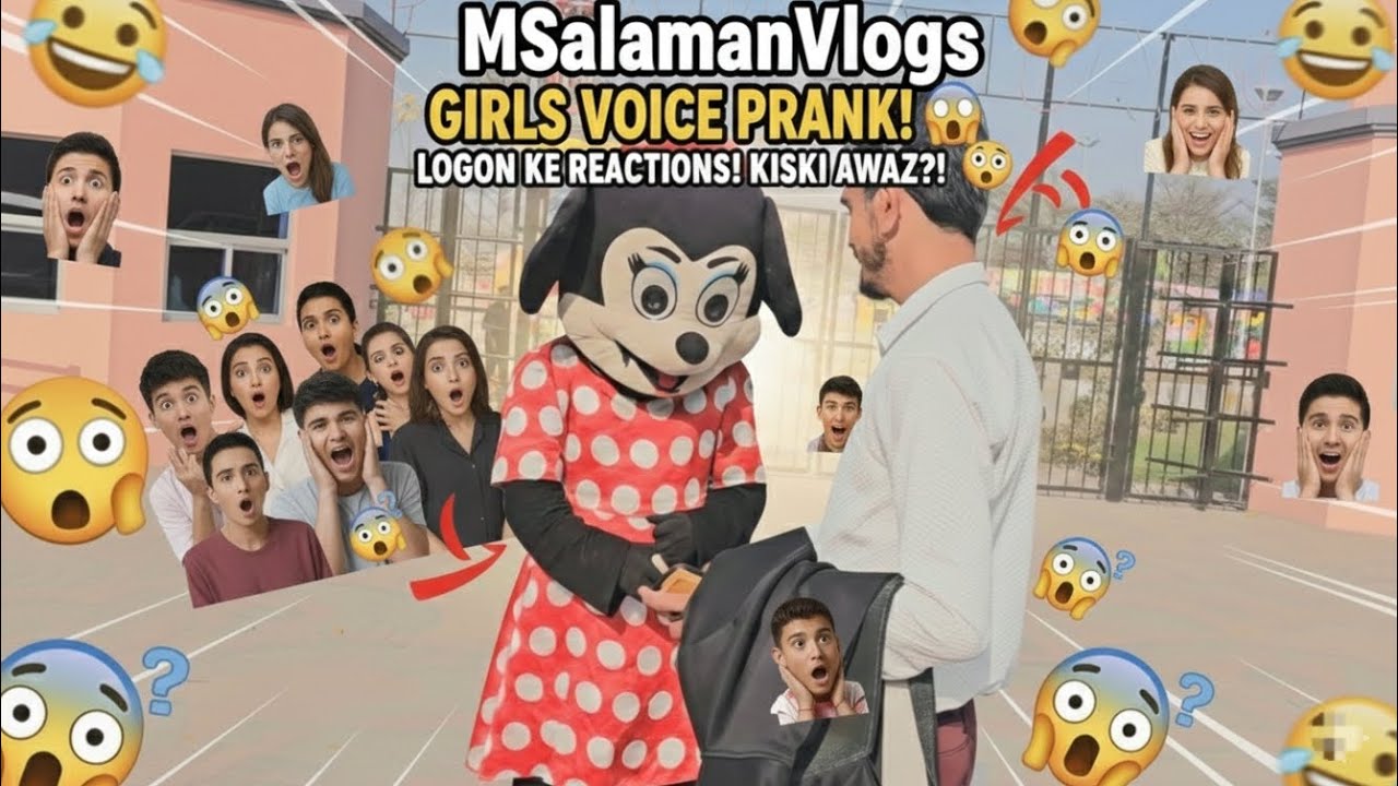 Girl Voice Prank in Minnie Costume 😱Public Reactions | MSalmanVlogs #viralvideos #foryou #subscribe 