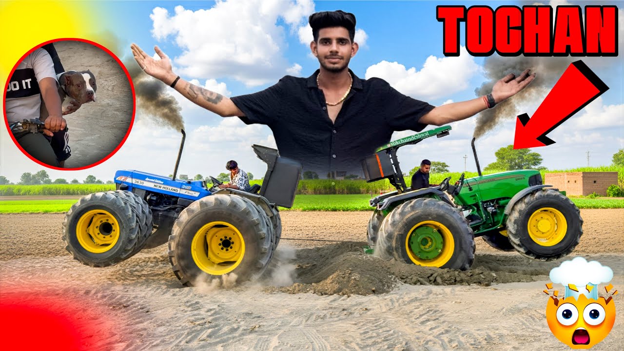 😱1st in india 🇮🇳 Bulldozer Vs JD 5075E tractor tochan || 