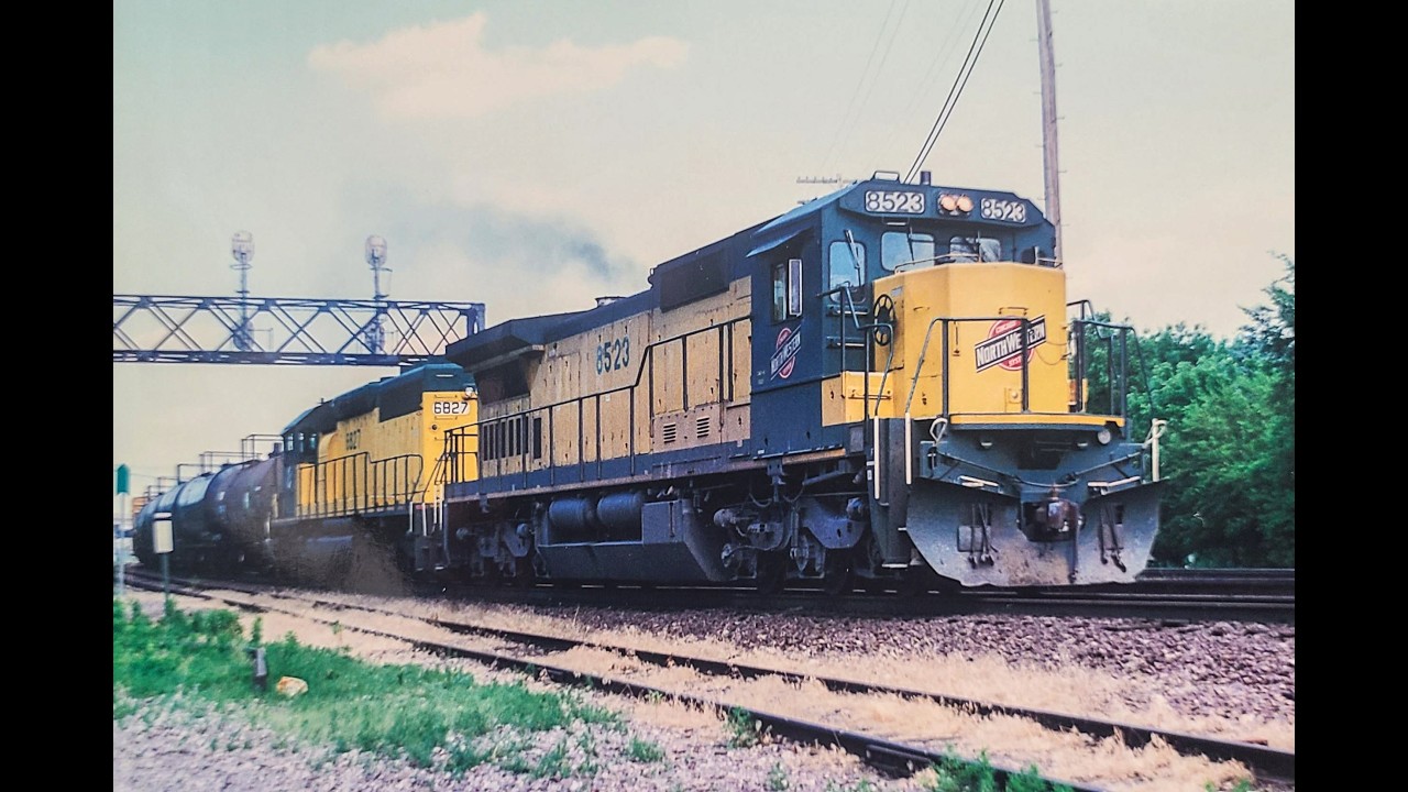 Rochelle, IL in July 1997 - C&NW + BN before the Railroad Park