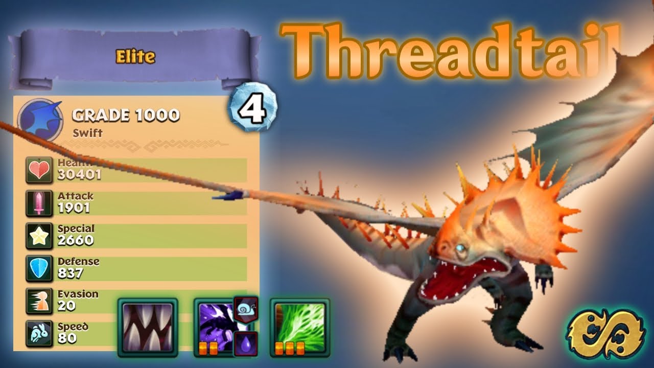 THREADTAIL — NEW ELITE ARENA 4 BRAWLER - Grade 1000 Showcase | Dragons: Rise of Berk