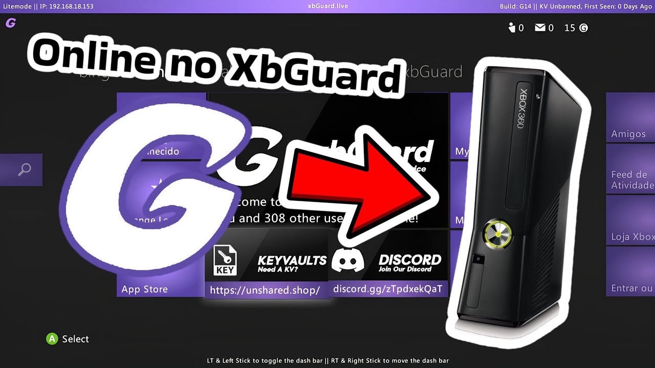 Como instalar o servidor XbGuard no Xbox 360 RGH ou Exploit