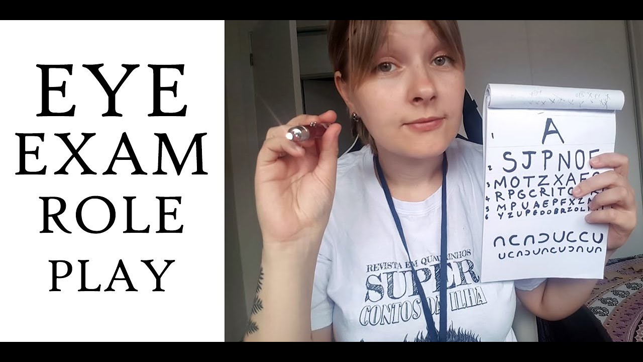 ASMR - Eye exam roleplay with color test, lights and eye chart