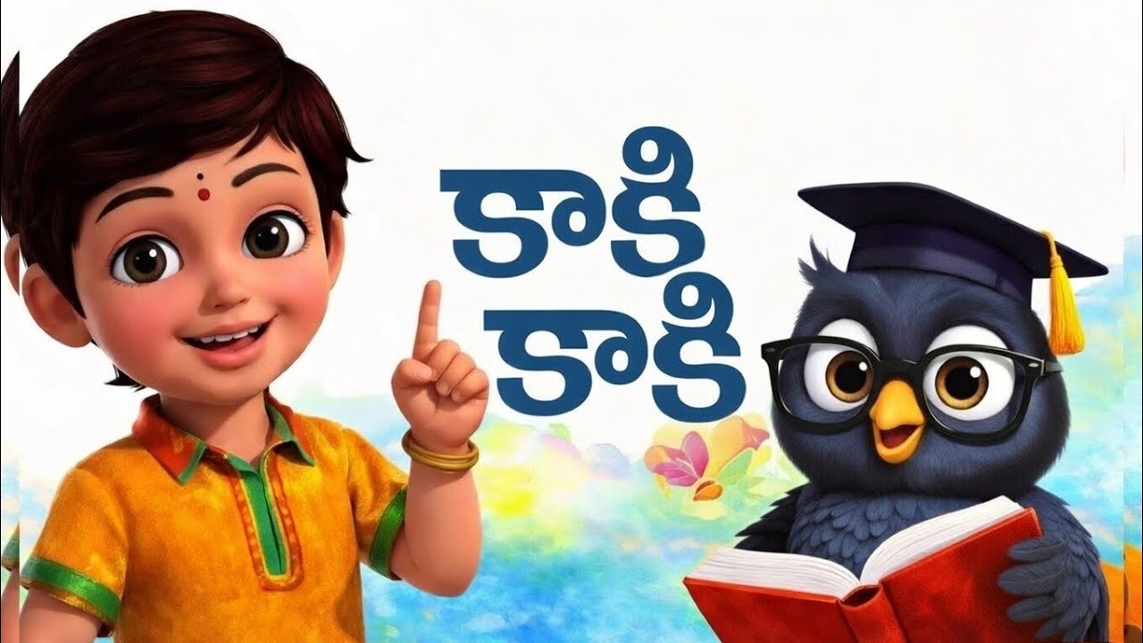 Kaki Kaki Gavvala Kaki | Telugu Nursery Rhymes for Kids | తెలుగు పిల్లల పాటలు #kids #telugurhymes 