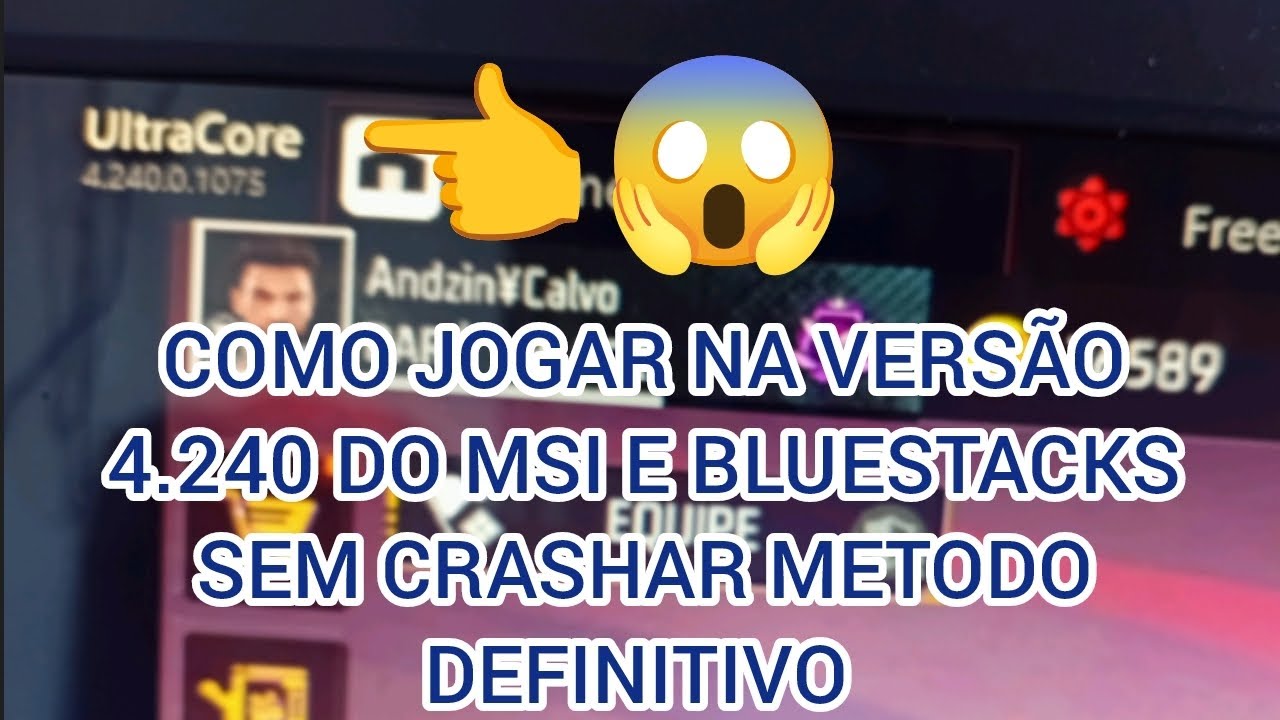 COMO JOGAR FREE FIRE SEM CRASH NO MSI E BLUESTACKS 4.240 + BUG FPS DA FORMA CORRETA METODO 2025 😎😱