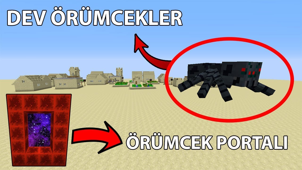 Minecraft Mod - Örümcek Portalı ve Dev Örümcekler