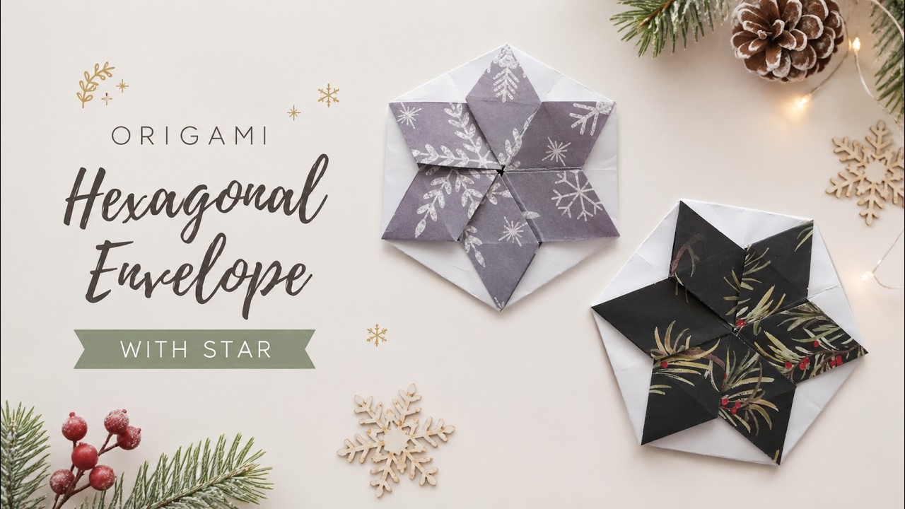 How to Make Origami Hexagonal Envelope with Star