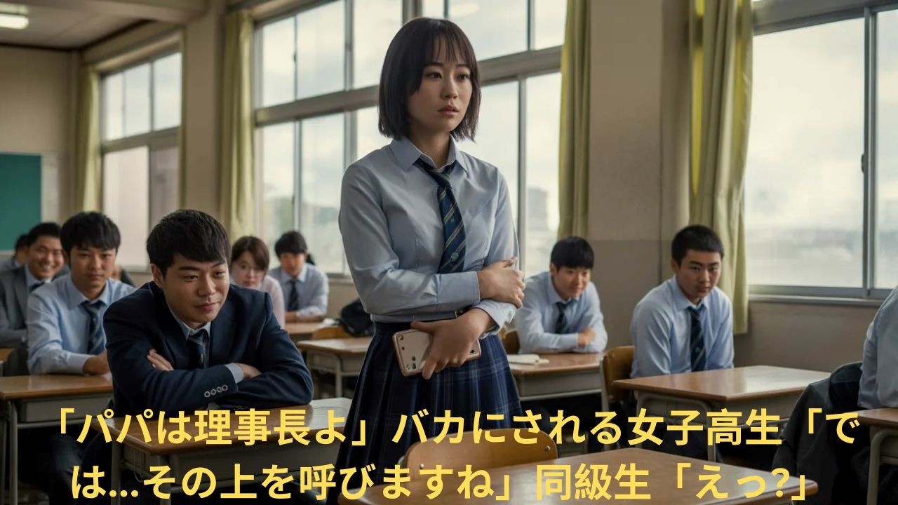 「パパは理事長よ」バカにされる女子高生「では…その上を呼びますね」同級生「えっ？」空気が変わった瞬間