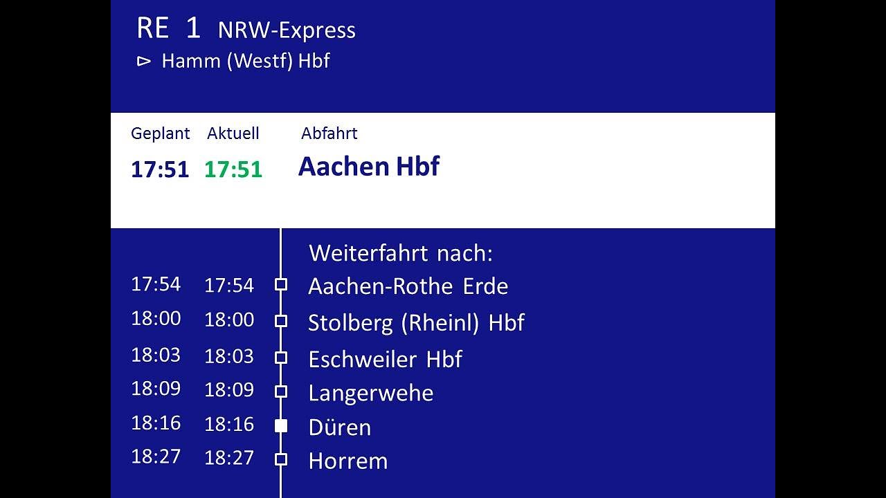 [DB Regio NRW] Ansagen RE1 Aachen - Hamm (Westf)