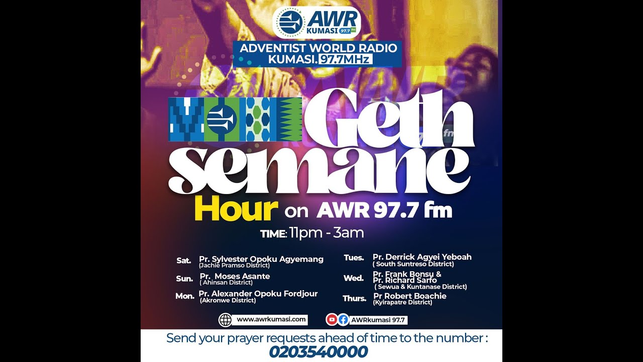 Gethsamane Hour, a Live All-Night Prayer Session – MONDAY January 05, 2026..