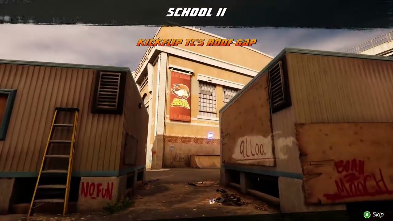 Kickflip TC's Roof Gap - School 2 - Tony Hawk's Pro Skater 1 + 2
