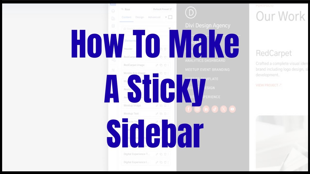 How to Create a Sticky Sidebar in Divi 5 (With Free JSON Files)