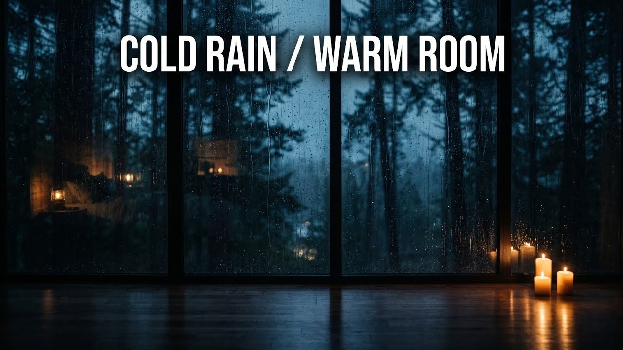 Forest Rain on Window at Night 🌧️ Deep Sleep Ambience 4 Hours