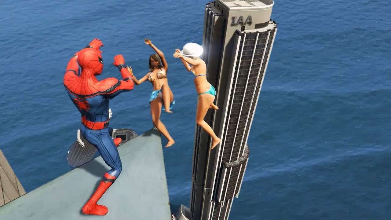 GTA 5 Water Ragdolls | SPIDERMAN Jumps/Fails ep.25 (Euphoria physics | Funny Moments)