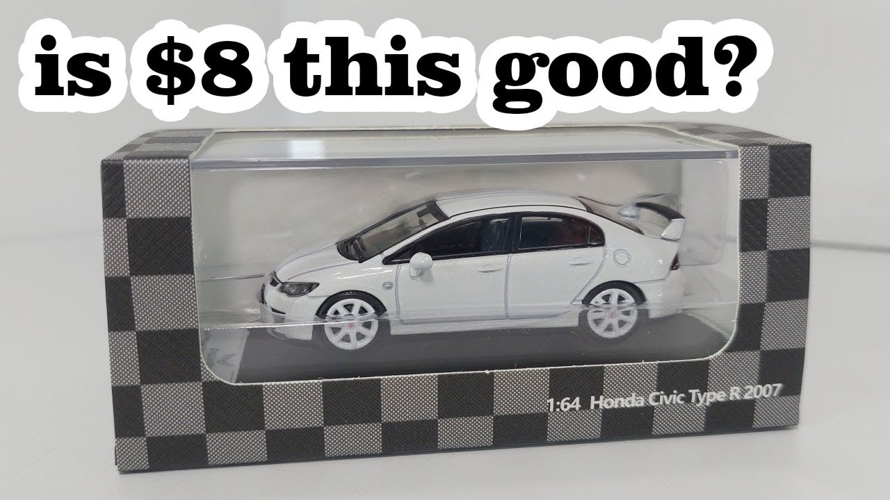 Diecast 1/64 DCT Honda Civic Type R FD2 White