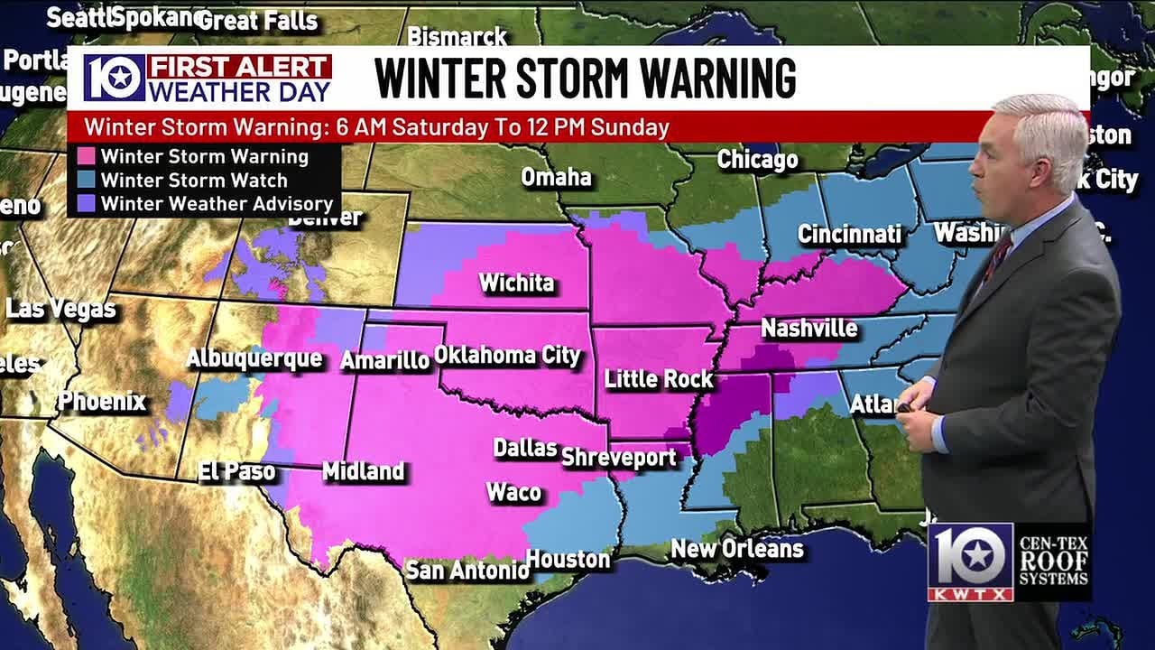 KWTX First Alert Chief Meteorologist Brady Taylor:  latest on arctic freeze about to impact Centr...